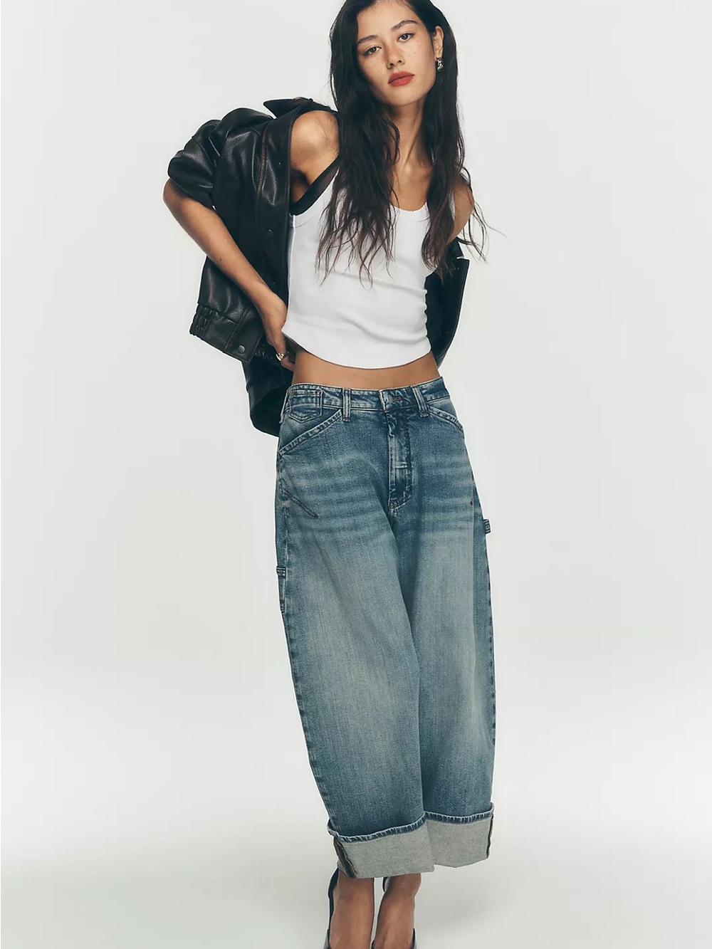 Pilcro Kayden High Rise Carpenter Barrel Leg Jeans